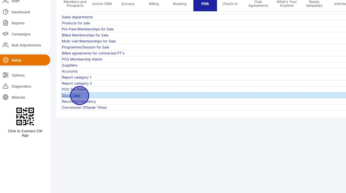 Sales - Managing Stock in ClubWise