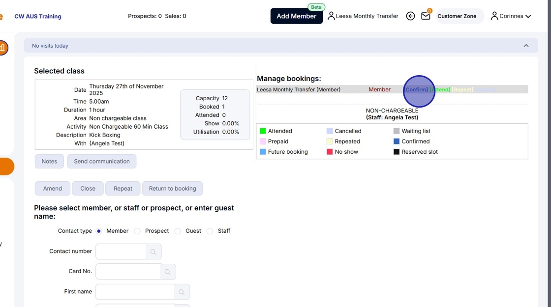 Booking - Managing Class Bookings Aus